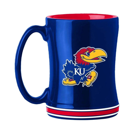  Kansas Jayhawks 14oz Sculpted Relief Coffee Mug Team Color -  ToylandEU™