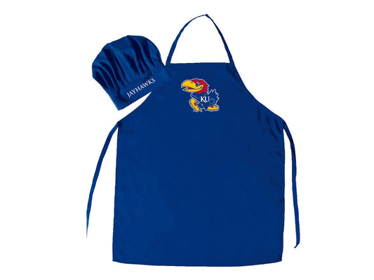 Kansas Jayhawks Apron And Chef Hat Set Officially Licensed - ToylandEU