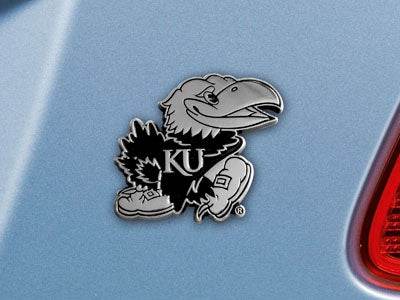 Kansas Jayhawks Auto Emblem Premium Metal Chrome Finish - ToylandEU