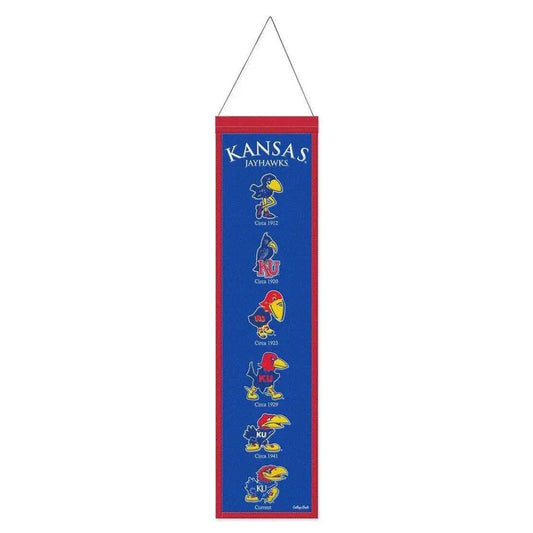  Kansas Jayhawks Banner Wool 8x32 Heritage Evolution Design -  ToylandEU™