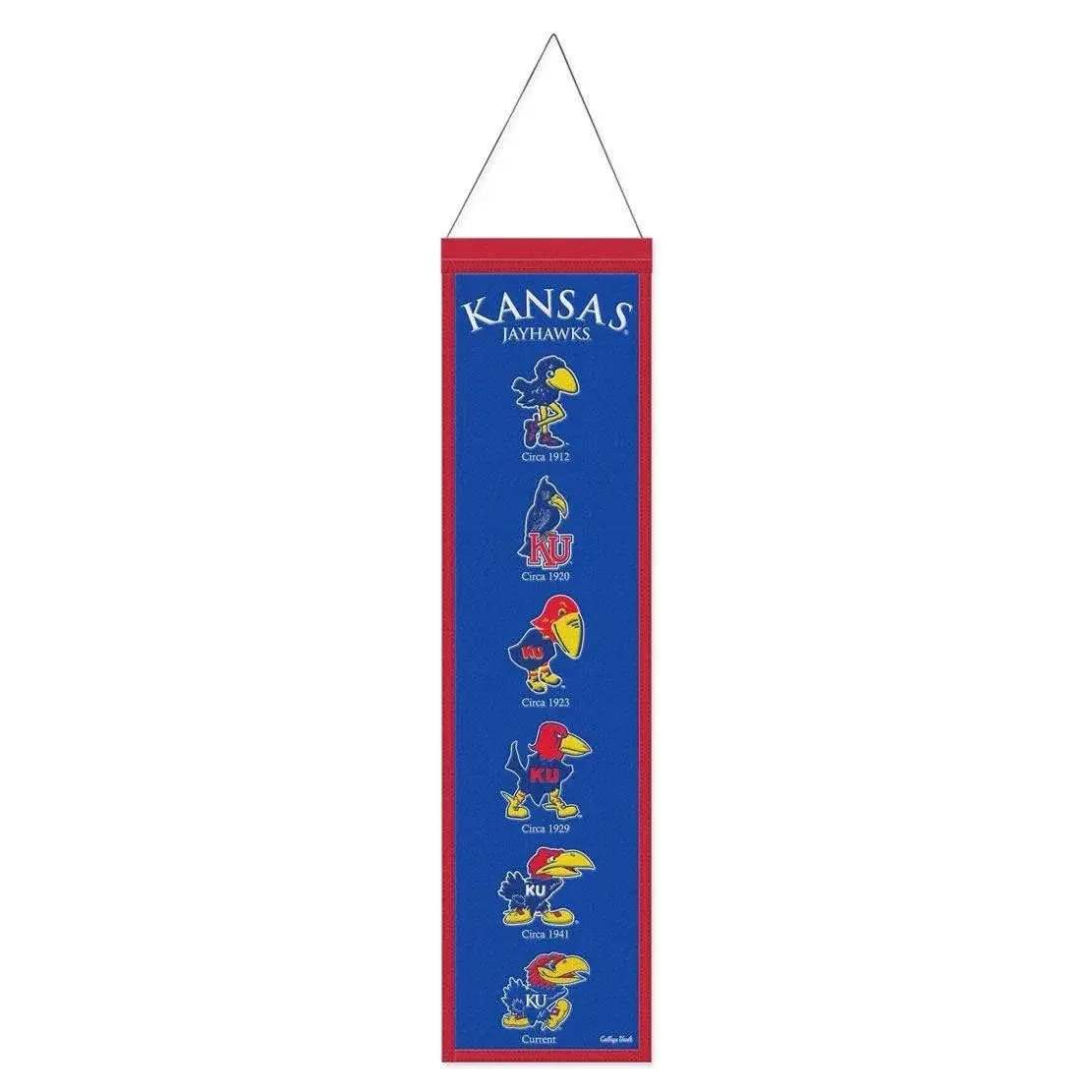  Kansas Jayhawks Banner Wool 8x32 Heritage Evolution Design -  ToylandEU™