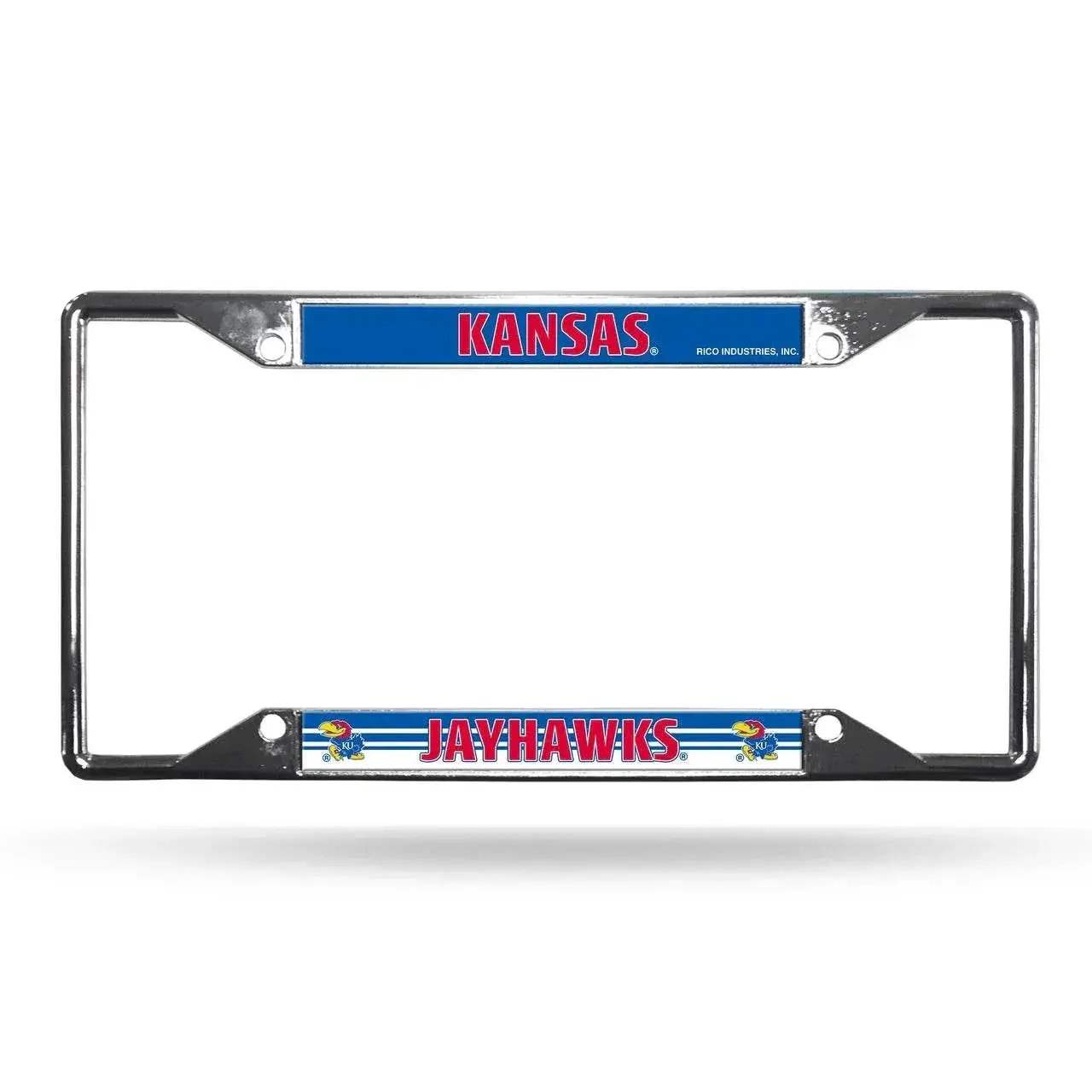  Kansas Jayhawks Chrome License Plate Frame EZ View Rico -  ToylandEU™