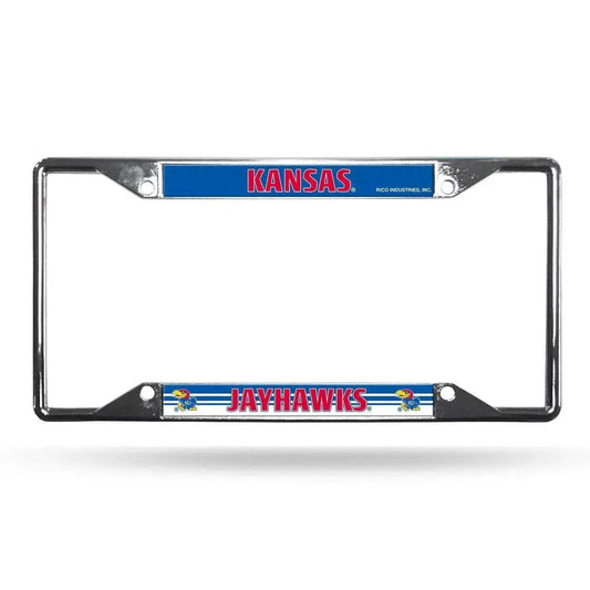  Kansas Jayhawks Chrome License Plate Frame EZ View Rico -  ToylandEU™