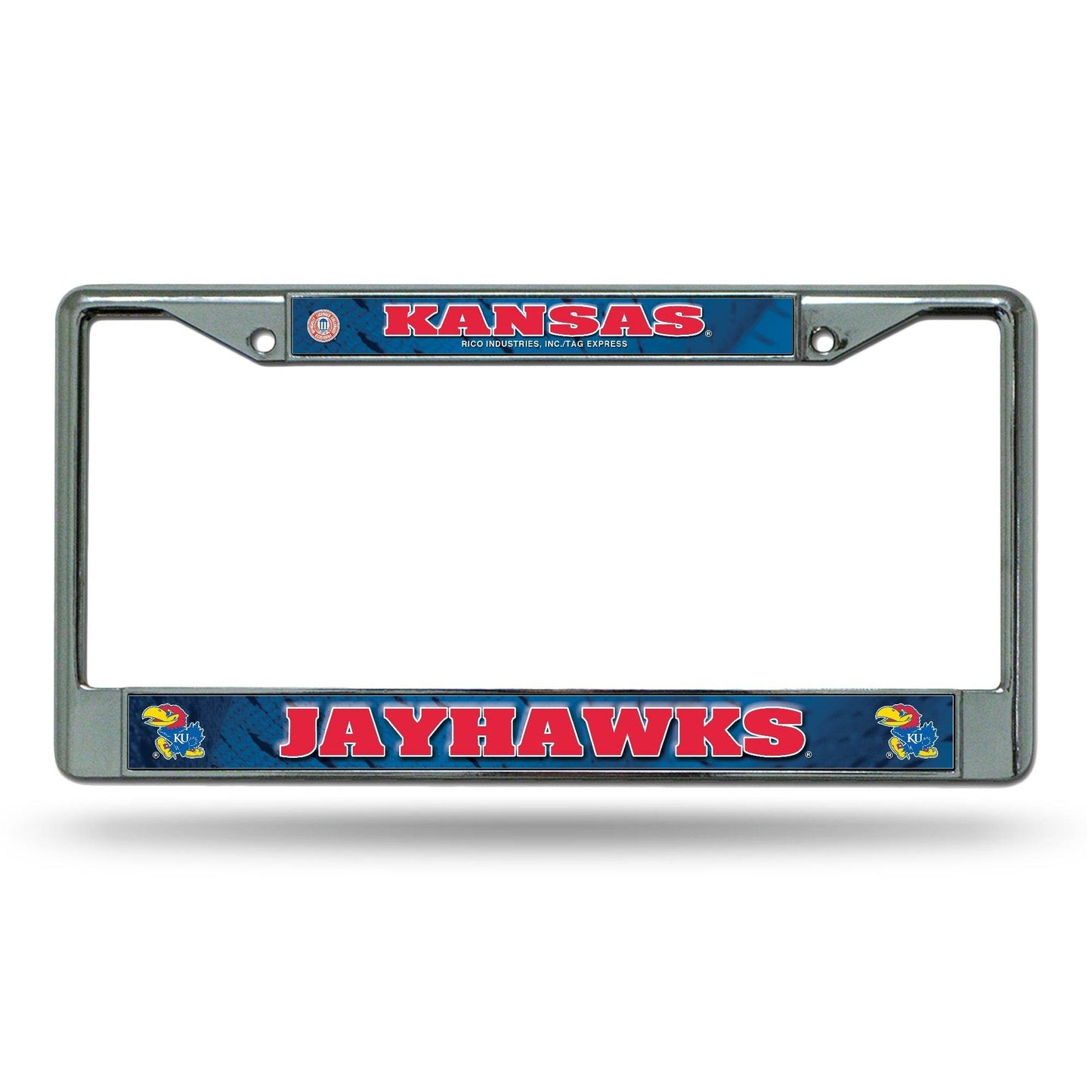 Kansas Jayhawks Chrome License Plate Frame Printed Insert - ToylandEU