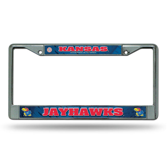 Kansas Jayhawks Chrome License Plate Frame Printed Insert - ToylandEU