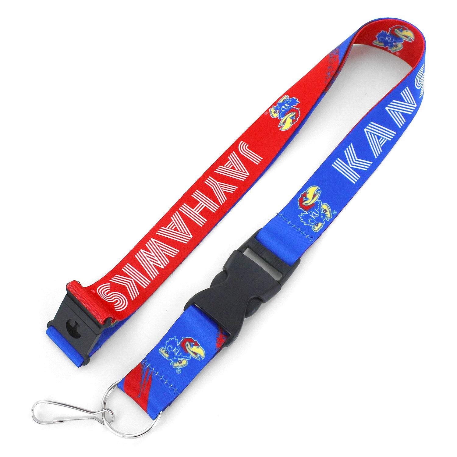 Kansas Jayhawks Crossfade Lanyard Design Breakaway Clip - ToylandEU