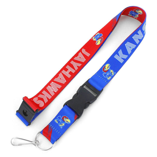 Kansas Jayhawks Crossfade Lanyard Design Breakaway Clip - ToylandEU