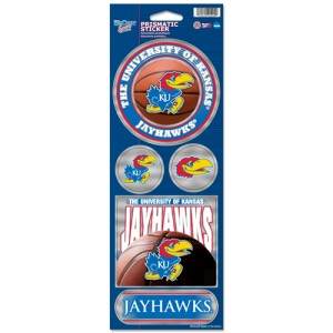 Kansas Jayhawks Die Cut Prismatic Stickers Sheet Wincraft - ToylandEU