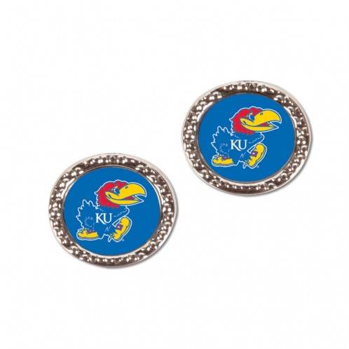 Kansas Jayhawks Earrings Post Style Special Order Licensed - ToylandEU