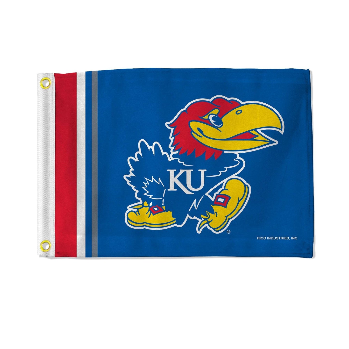 Kansas Jayhawks Flag 12x17 Striped Utility Polyester - ToylandEU