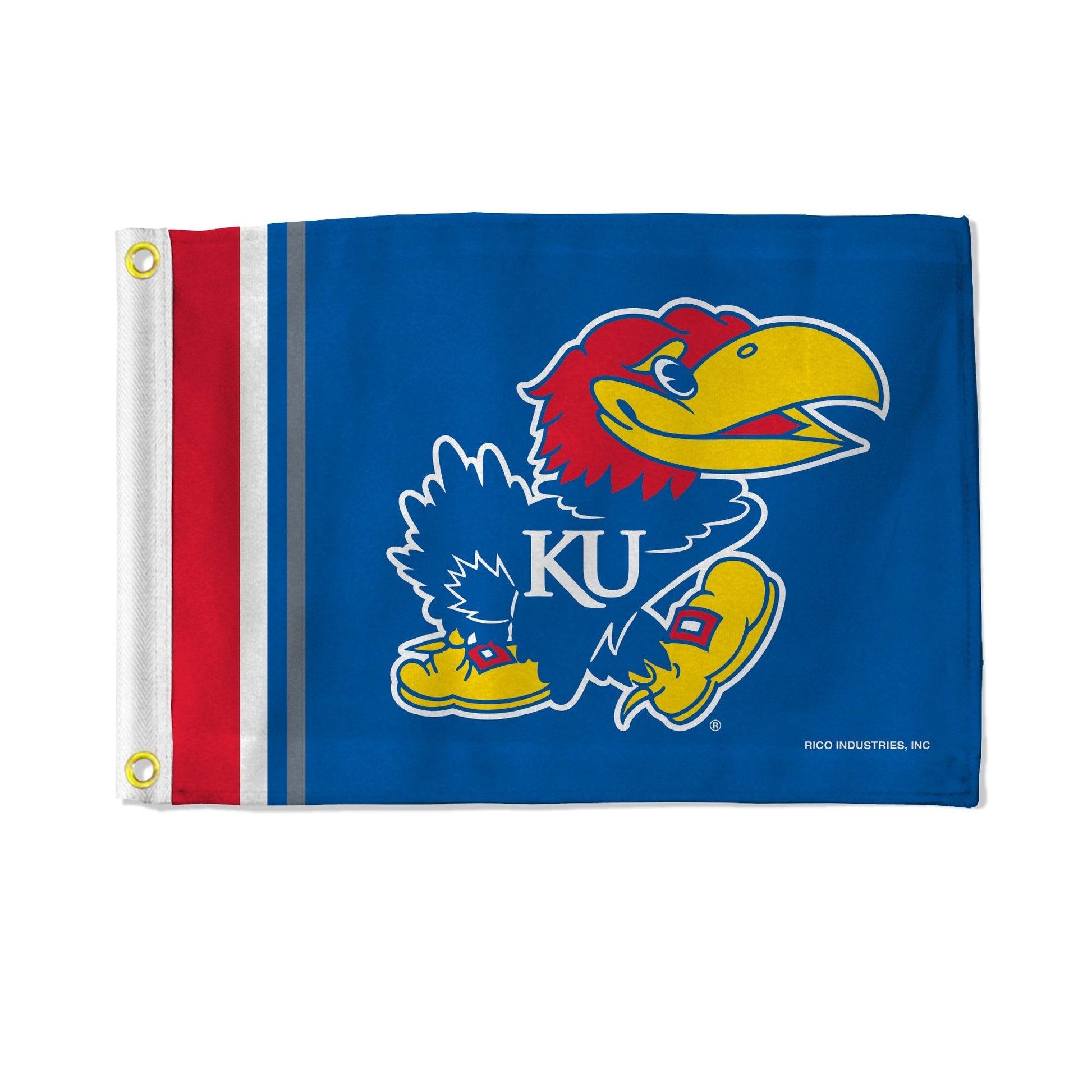 Kansas Jayhawks Flag 12x17 Striped Utility Polyester - ToylandEU