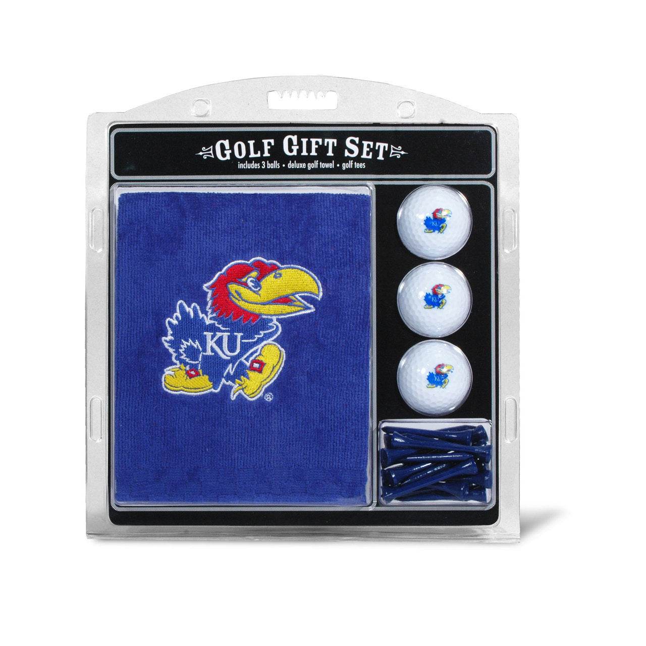 Kansas Jayhawks Golf Gift Set With Embroidered Towel - ToylandEU