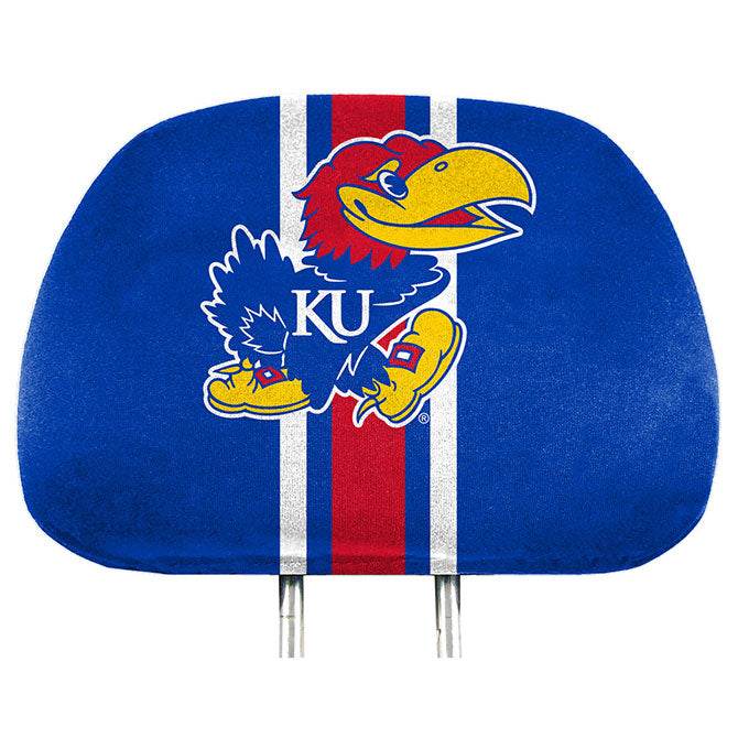 Kansas Jayhawks Headrest Covers Full Printed Style Pair - ToylandEU