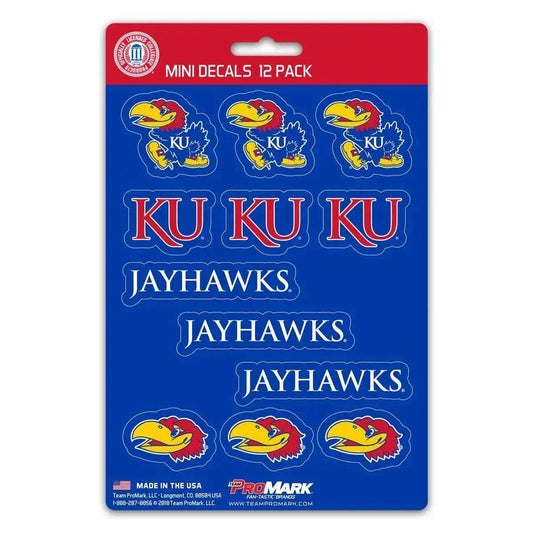  Kansas Jayhawks Mini Decal Set 12 Pack Vinyl Die Cut -  ToylandEU™