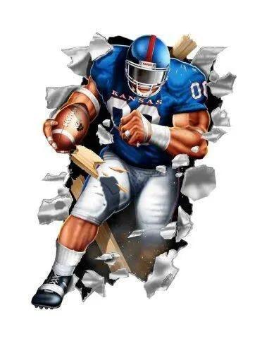  Kansas Jayhawks Official Wallcrasher Decal Football 11 Inch -  ToylandEU™