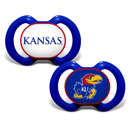 Kansas Jayhawks Pacifier 2 Pack Officially Licensed - ToylandEU