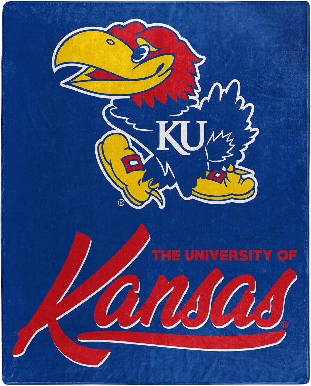 Kansas Jayhawks Raschel Blanket 50x60 Signature Design - ToylandEU