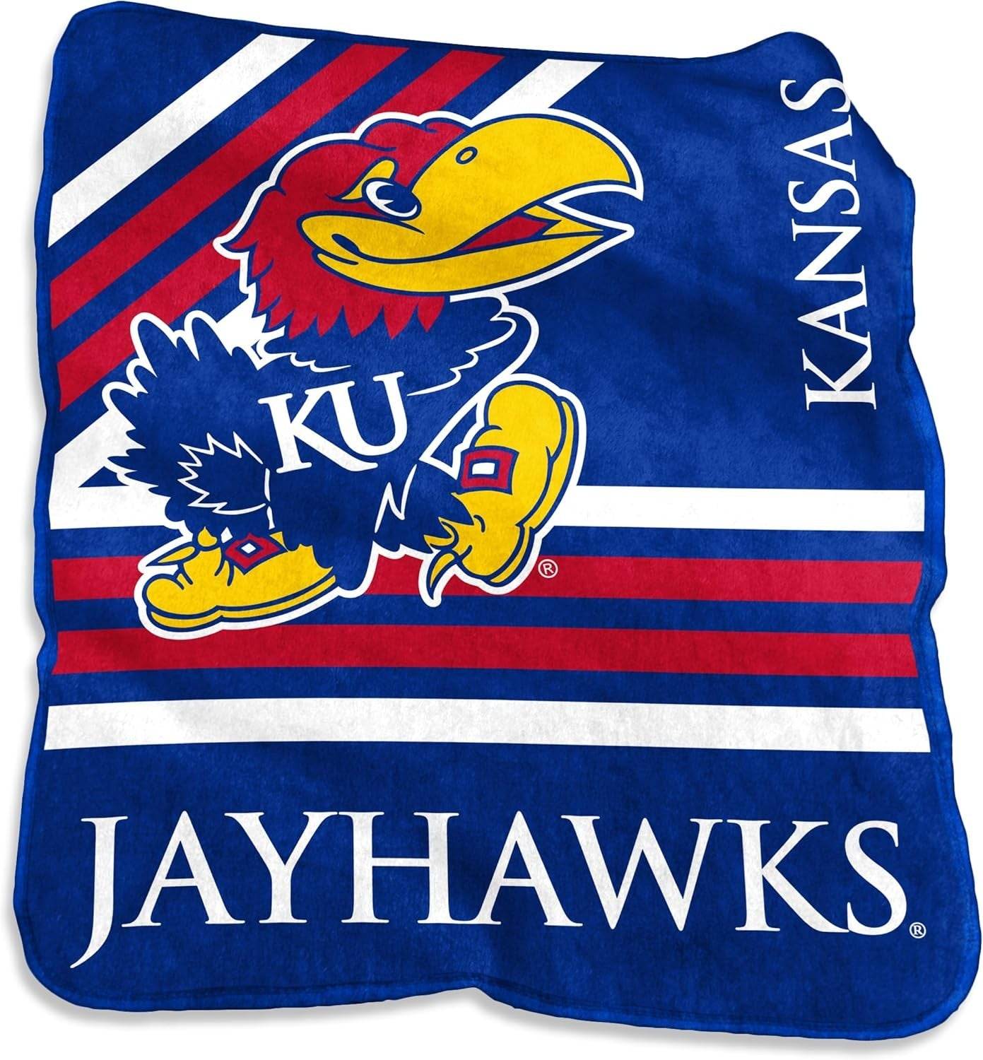 Kansas Jayhawks Raschel Throw Blanket 50x60 Inches Soft - ToylandEU