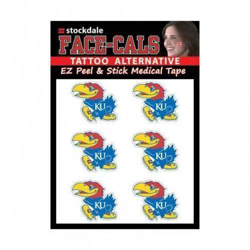  Kansas Jayhawks Tattoo Face Decals Six Pack By Wincraft -  ToylandEU™