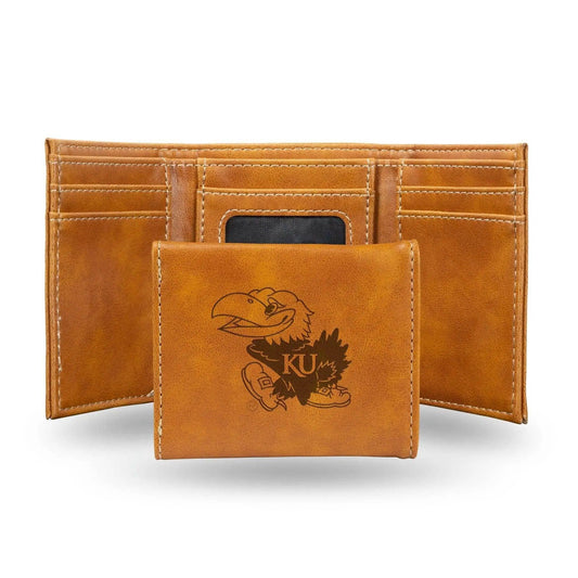  Kansas Jayhawks Trifold Wallet Laser Engraved Leather -  ToylandEU™