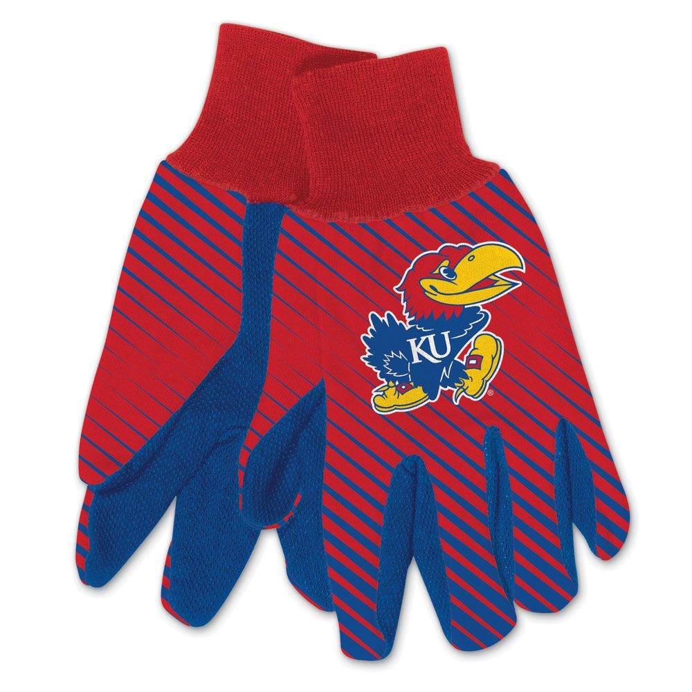 Kansas Jayhawks Two Tone Gloves Heavy Cotton Twill - ToylandEU