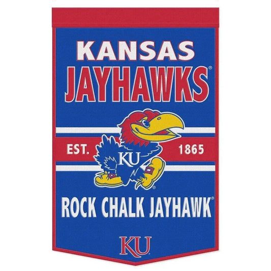  Kansas Jayhawks Wool Banner 24x38 Dynasty Slogan Design -  ToylandEU™