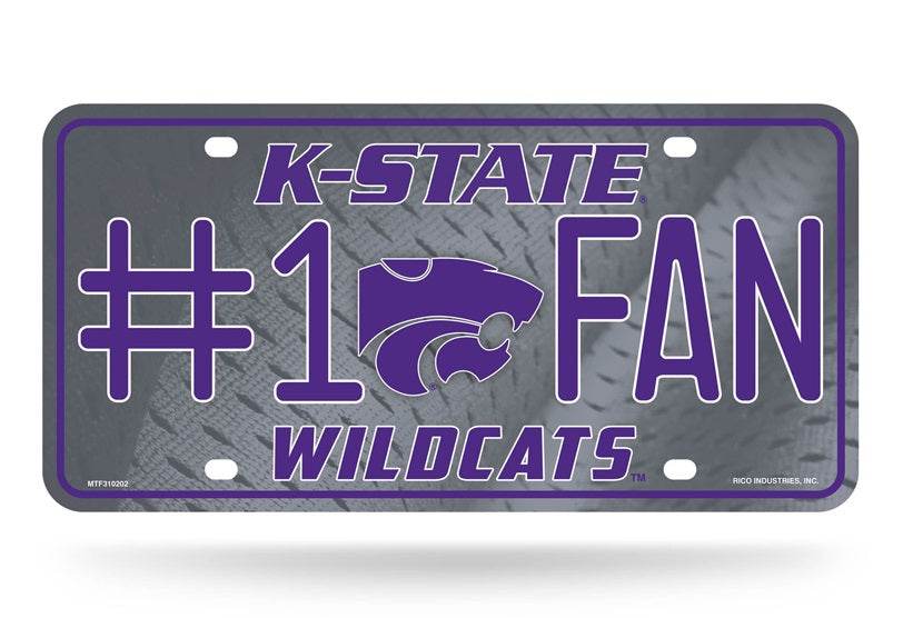 Kansas State Wildcats Aluminum License Plate 6x12 Fan - ToylandEU
