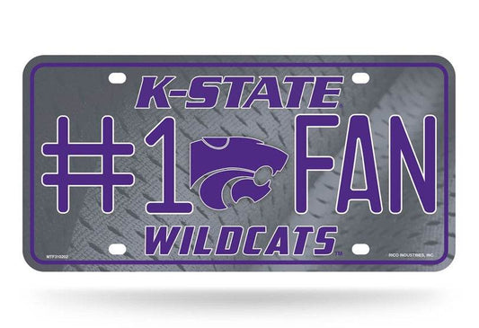 Kansas State Wildcats Aluminum License Plate 6x12 Fan - ToylandEU
