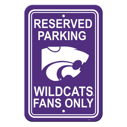 Kansas State Wildcats Reserved Parking Sign 12x18 Plastic - ToylandEU