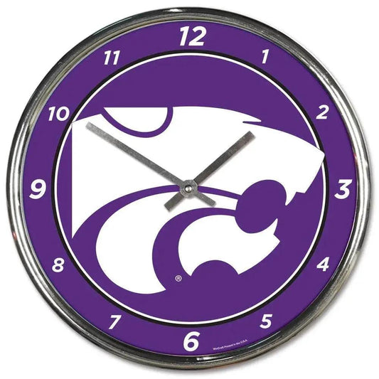  Kansas State Wildcats Round Chrome Wall Clock -  ToylandEU™