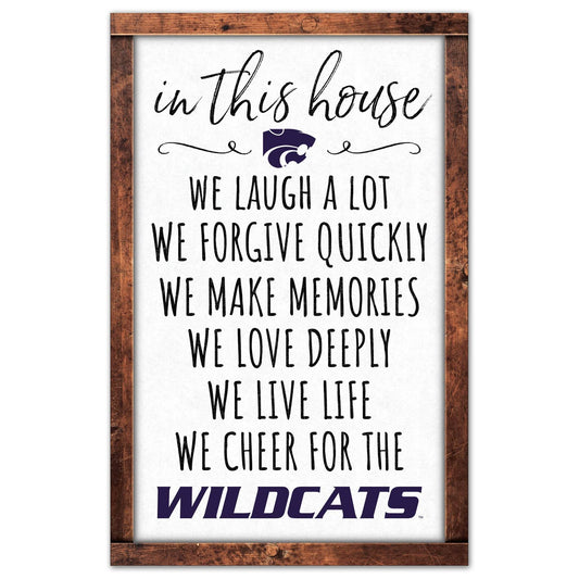 Kansas State Wildcats Sign 11x17 Wood In This House - ToylandEU