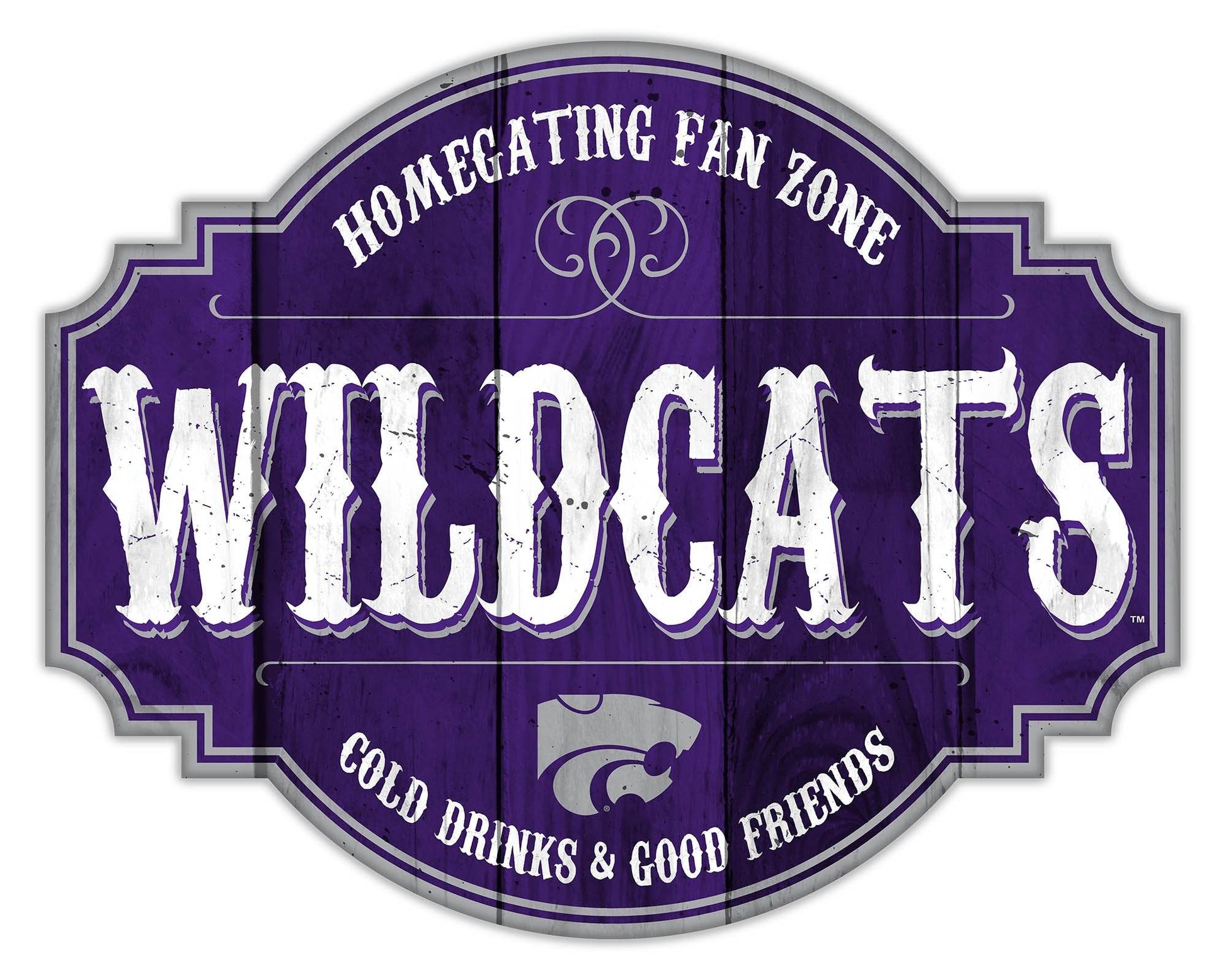 Kansas State Wildcats Wood Sign 12 Inch Homegating Tavern - ToylandEU
