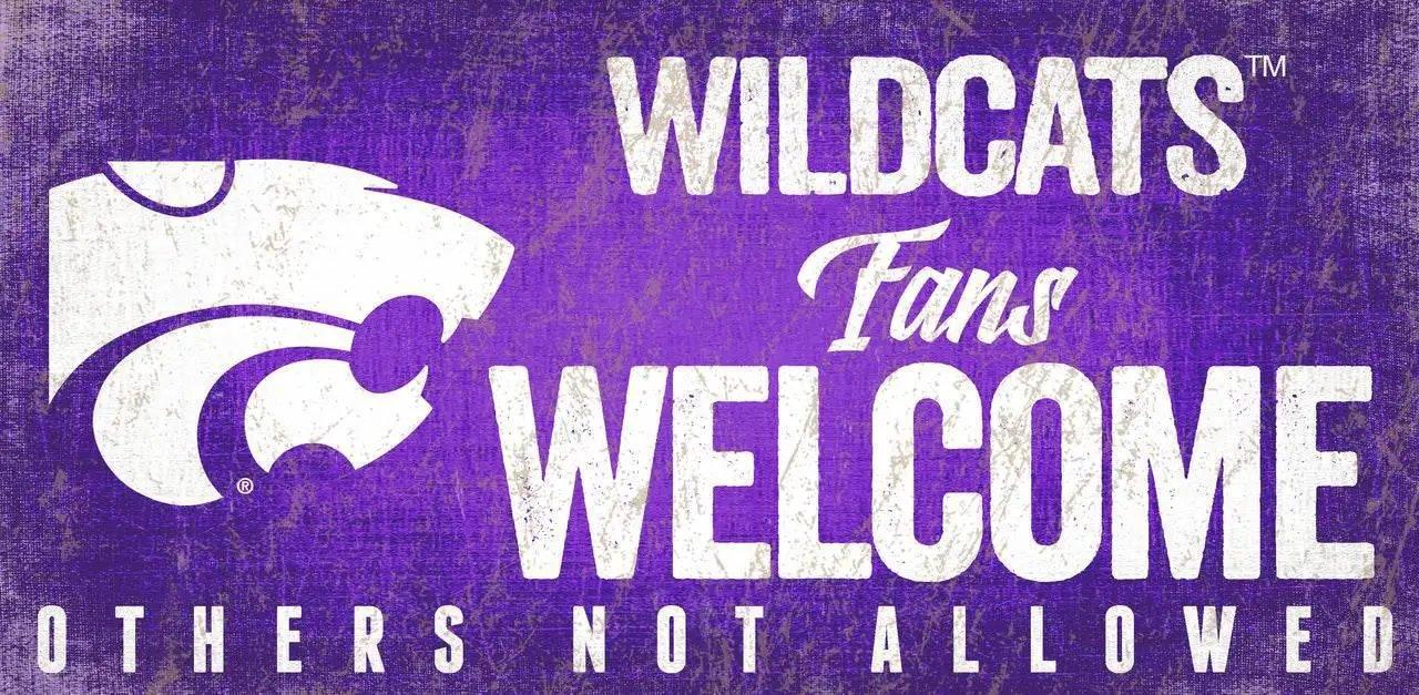  Kansas State Wildcats Wood Sign Fans Welcome 12x6 Decor -  ToylandEU™