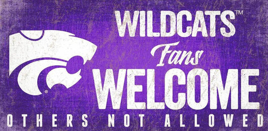  Kansas State Wildcats Wood Sign Fans Welcome 12x6 Decor -  ToylandEU™