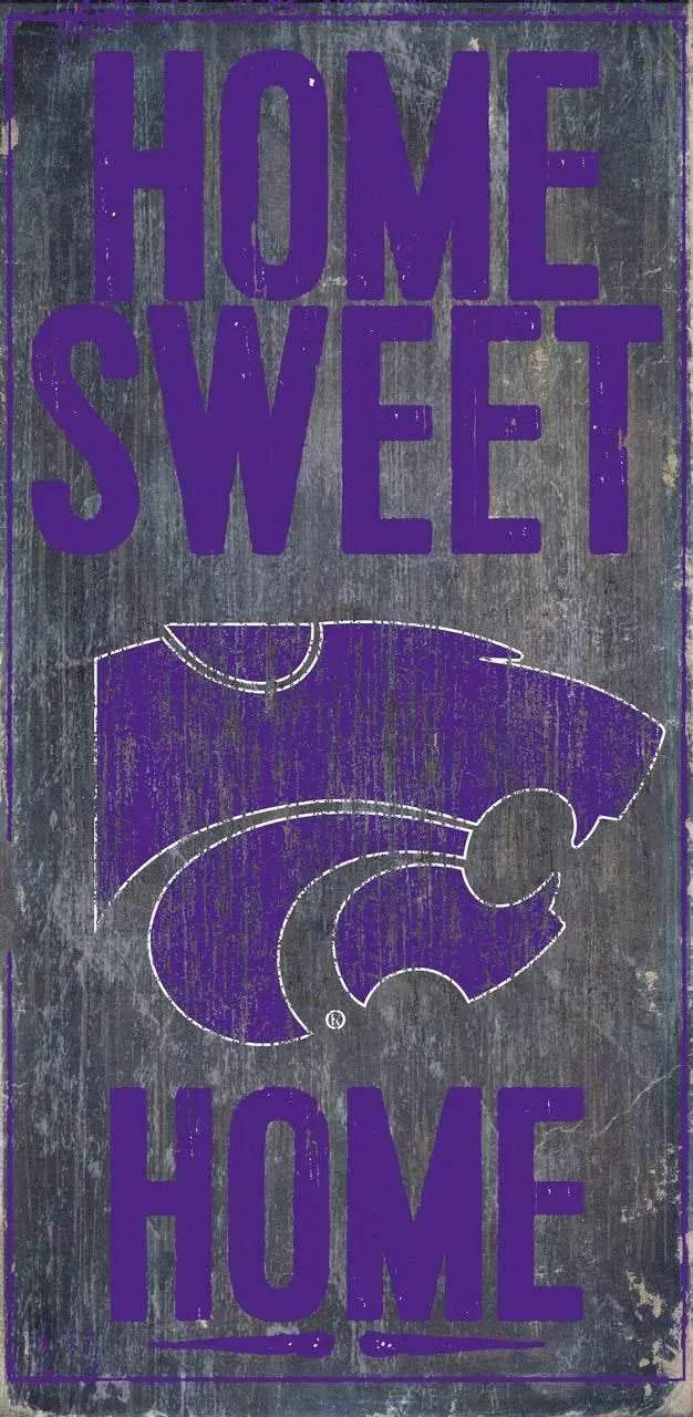  Kansas State Wildcats Wood Sign Home Sweet Home 6x12 -  ToylandEU™