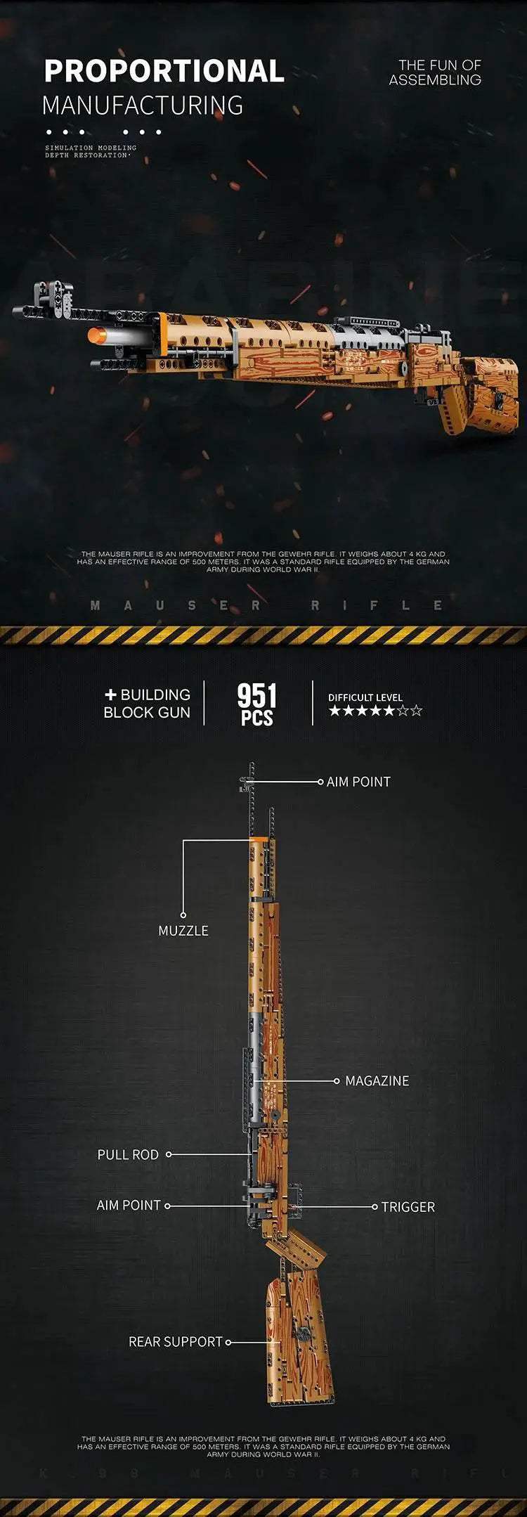 Kar98K Building Block Model Can Shoot Sniper Rifle Toys - ToylandEU
