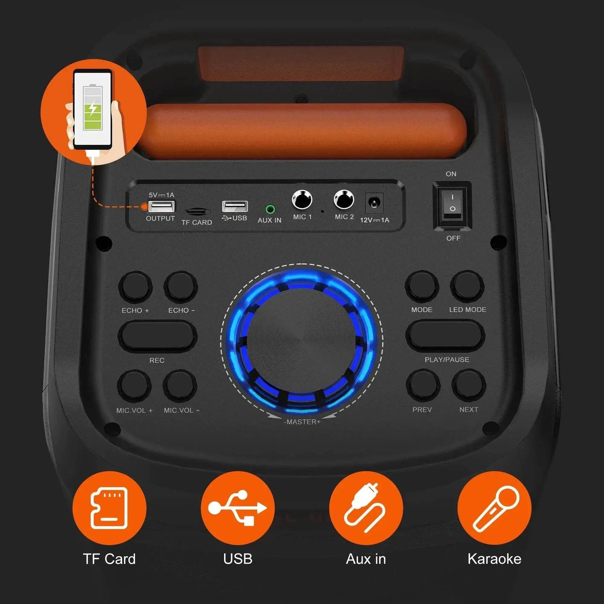  Karaoke Machine with 2 Wireless Microphones for Parties -  ToylandEU™