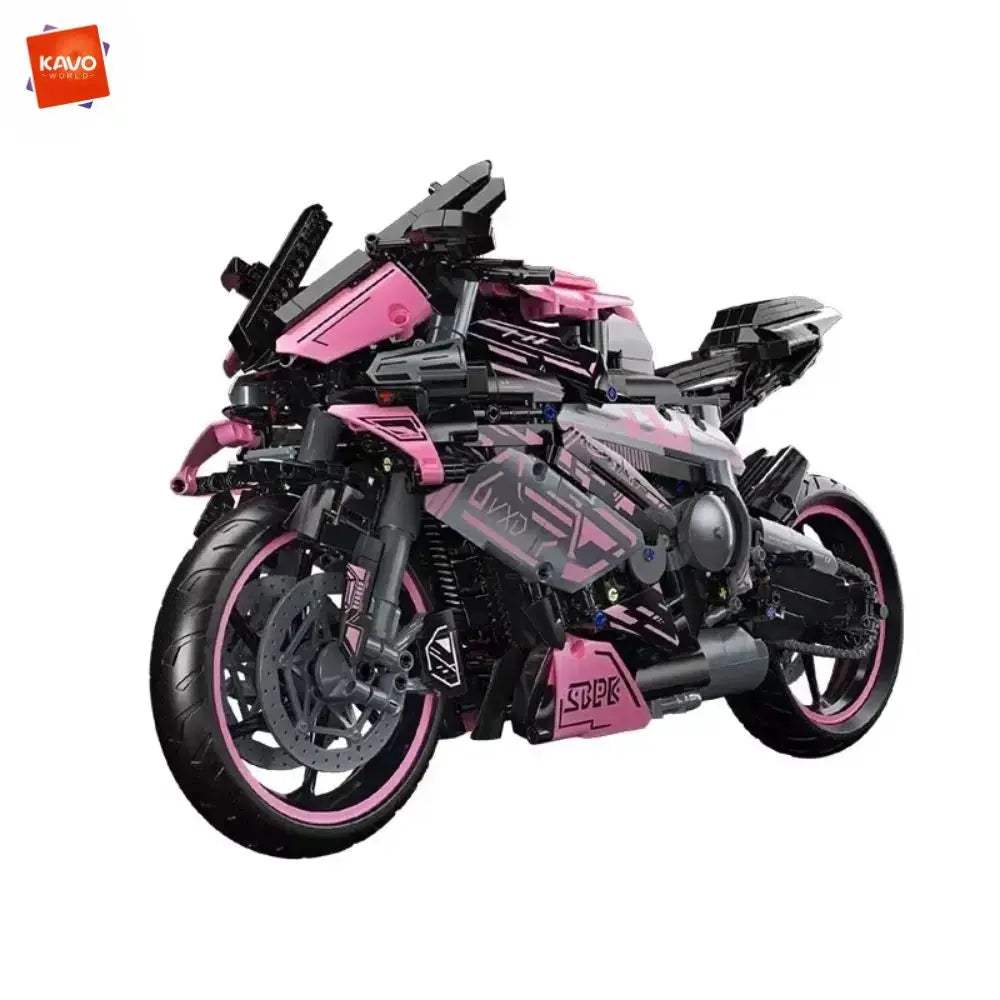  Kavoworld 1to5 Scale Pink Cyberpunk Motorbike MOC Set -  ToylandEU™