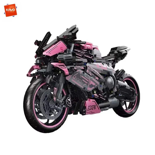  Kavoworld 1to5 Scale Pink Cyberpunk Motorbike MOC Set -  ToylandEU™
