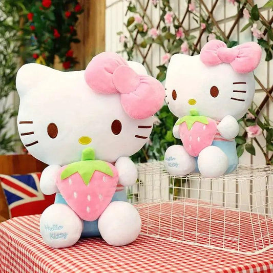 Kawaii Anime Strawberry Plush 30Cm Sanrio Inspired Cat Toy -  ToylandEU™