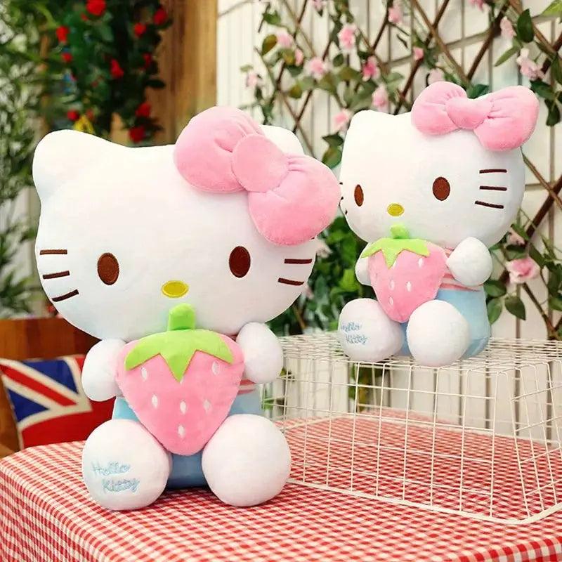  Kawaii Anime Strawberry Plush 30Cm Sanrio Inspired Cat Toy -  ToylandEU™