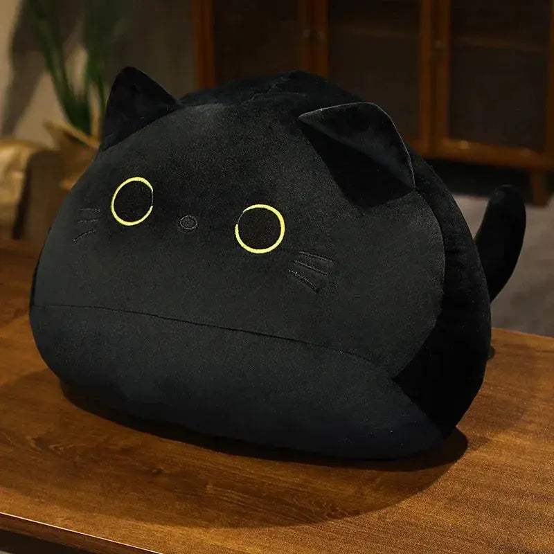 Kawaii Black Cat Plush Nap Pillow Cushion For Kids Soft - ToylandEU
