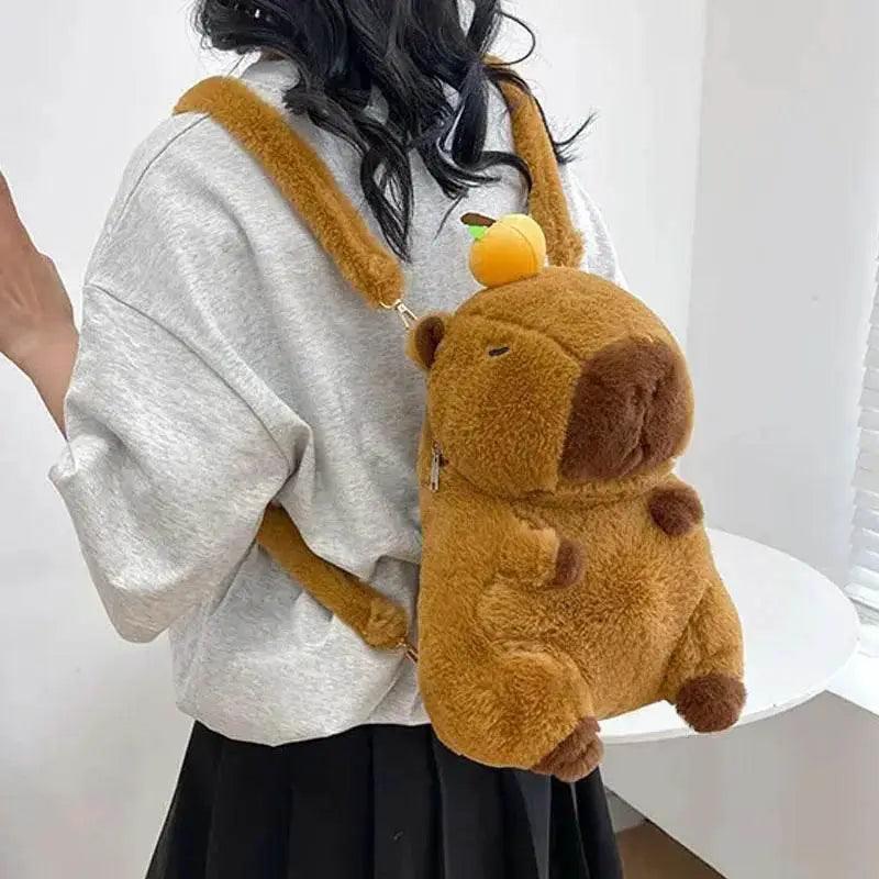  Kawaii Capybara Plush Backpack for Kids - Cute Cartoon Animal Bag with  -  ToylandEU™