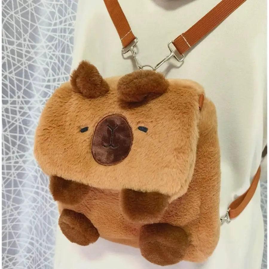  Kawaii Capybara Plush Backpack for Kids - Cute Mini Knapsack Bag with  -  ToylandEU™