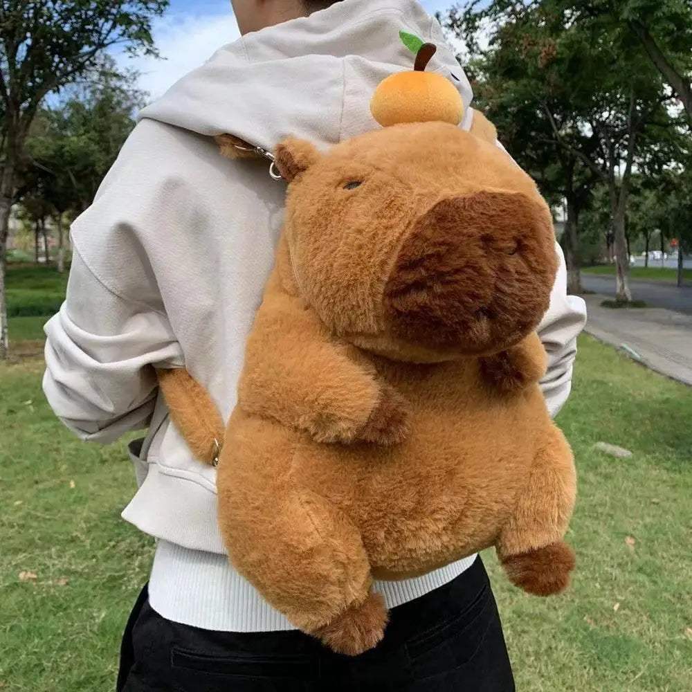  Kawaii Capybara Plush Backpack for Kids - Cute Mini Knapsack Bag with  -  ToylandEU™