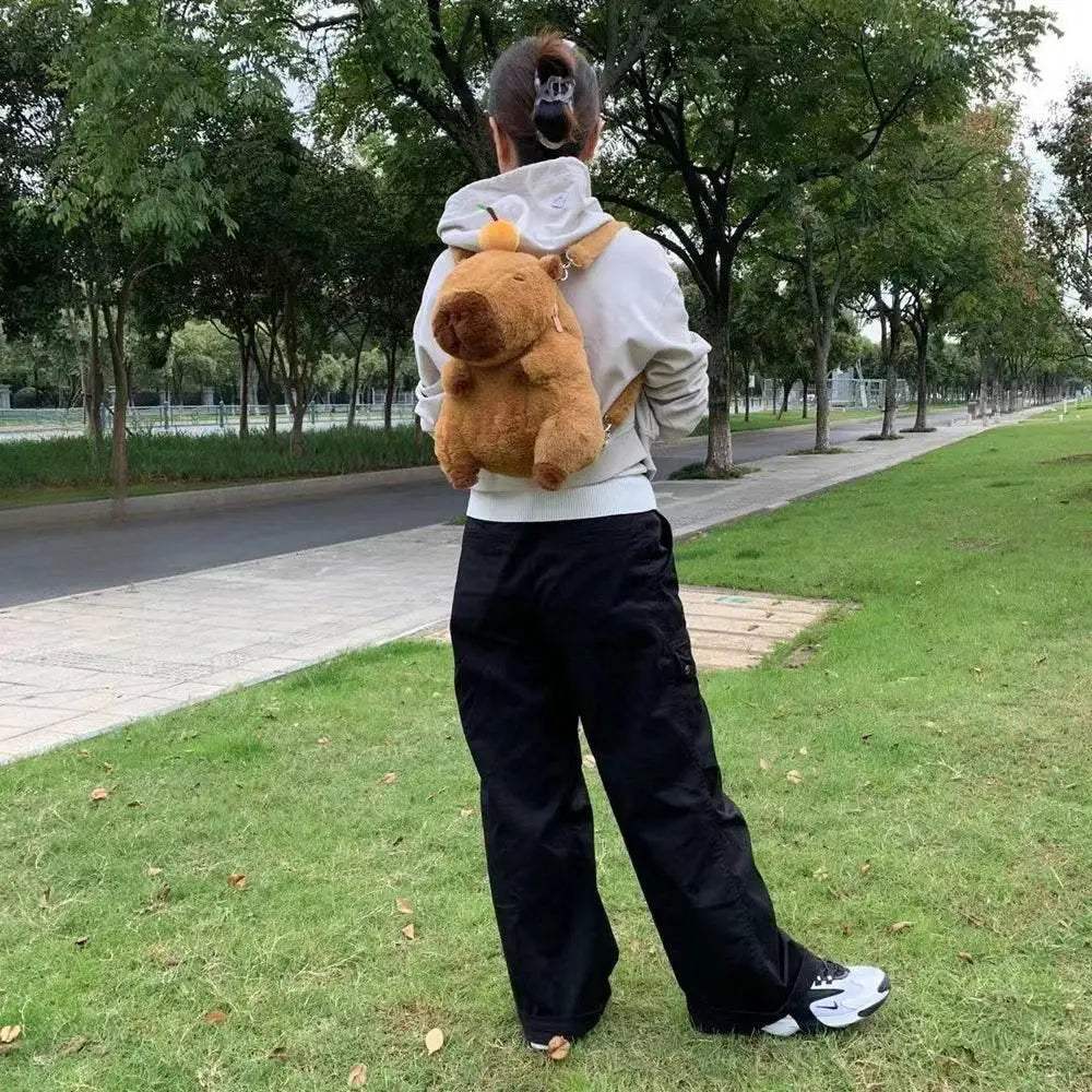  Kawaii Capybara Plush Backpack for Kids - Cute Mini Knapsack Bag with  -  ToylandEU™