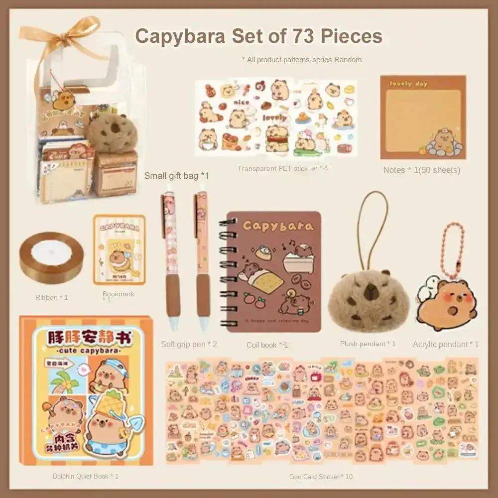 Adorable Kawaii Capybara Stationery Set For School Gifts - ToylandEU