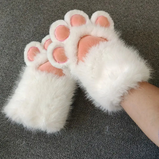 Kawaii Cartoon Cosplay Costume Gloves Plush Cat Paw Fursuit For Furry Fans - ToylandEU