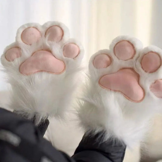Kawaii Cartoon Cosplay Costume Gloves Plush Cat Paw Fursuit For Furry Fans - ToylandEU