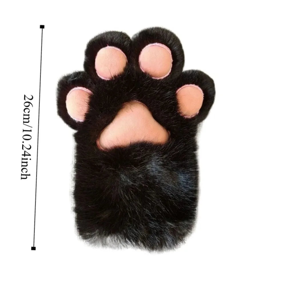 Kawaii Cartoon Cosplay Costume Gloves Plush Cat Paw Fursuit For Furry Fans - ToylandEU